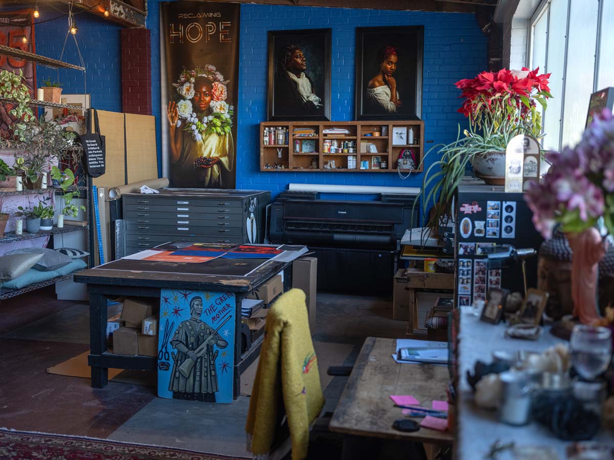 Alanna Airitam's Tucson studio, 2026.