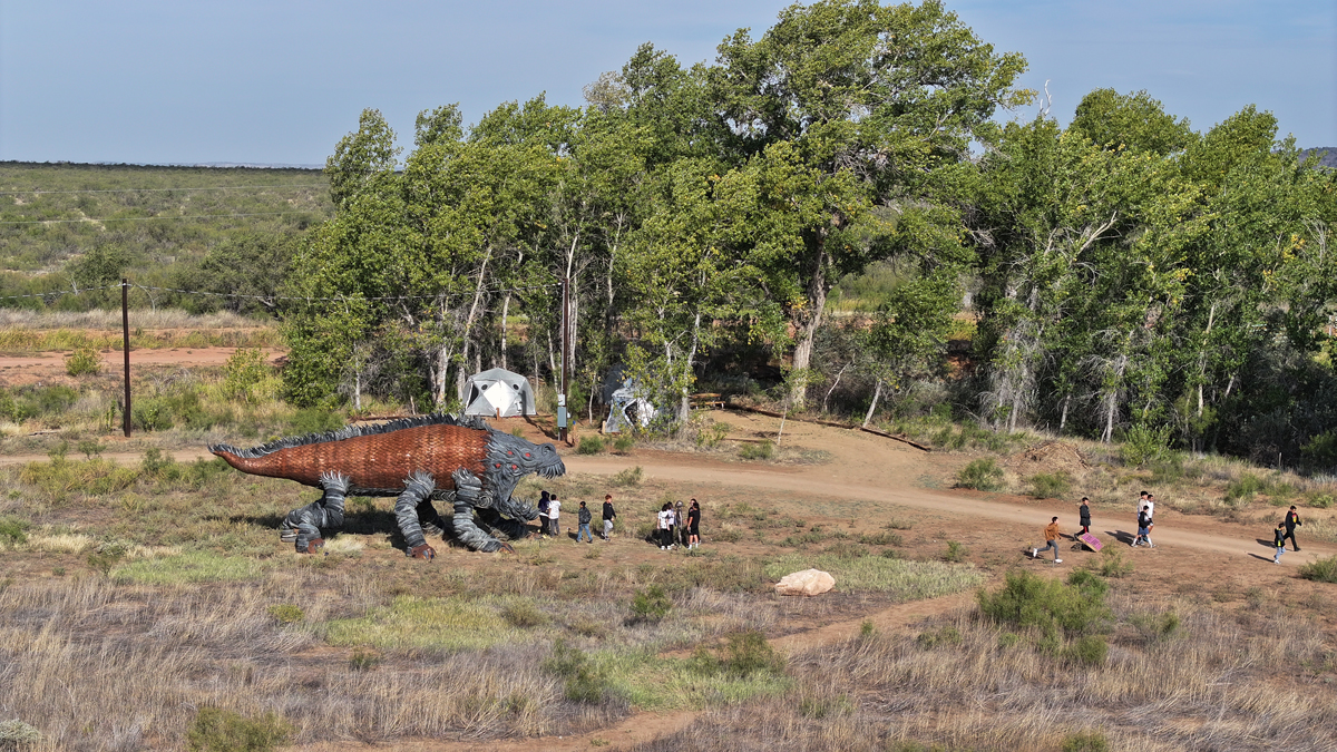 Artwork by Tigre Mashaal-Lively at Art City in Tucumcari, New Mexico.