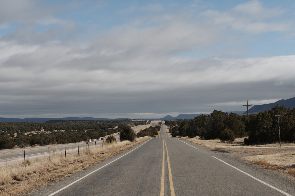 View of Willie Lambert's open-air studio: a fragment of the original Route 66.