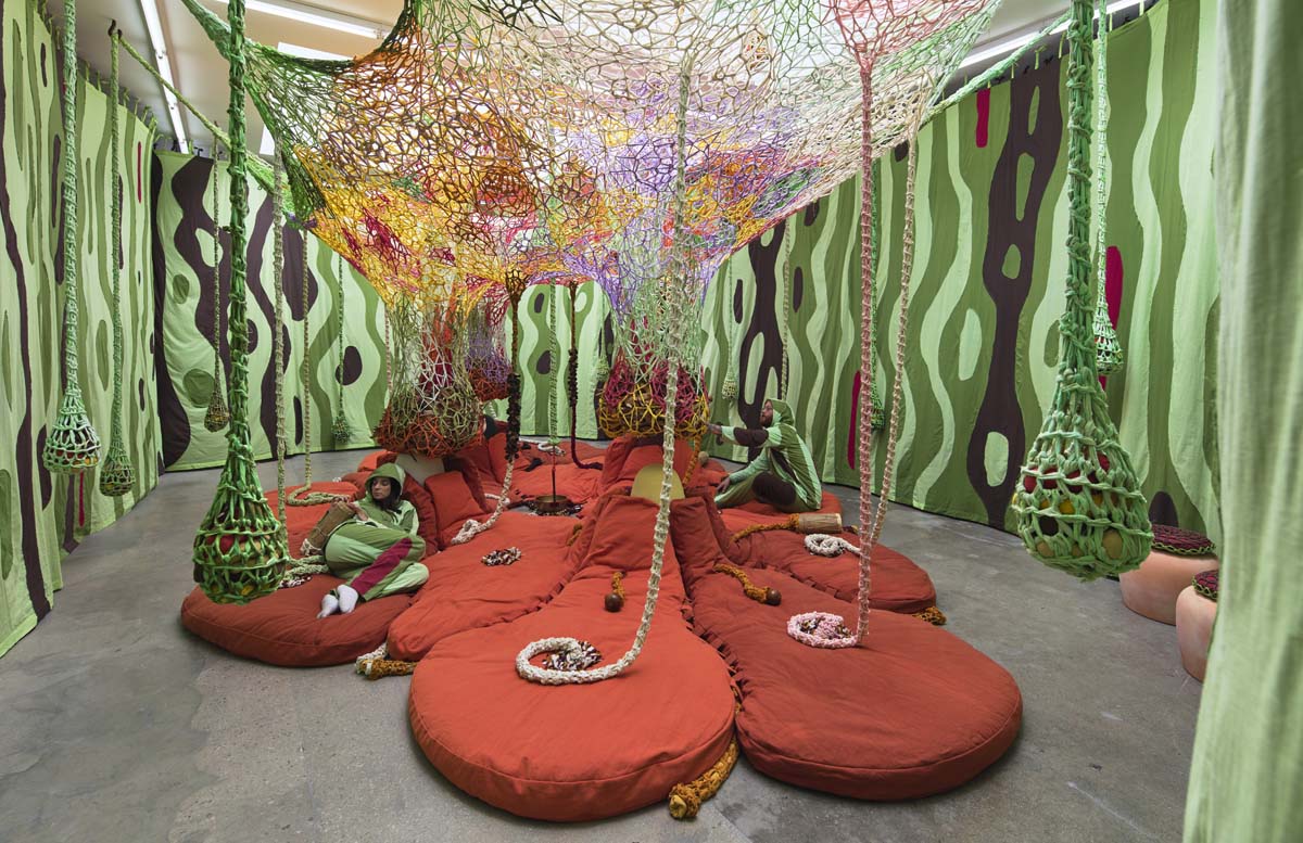 Installation view of Ernesto Neto Children of the Earth