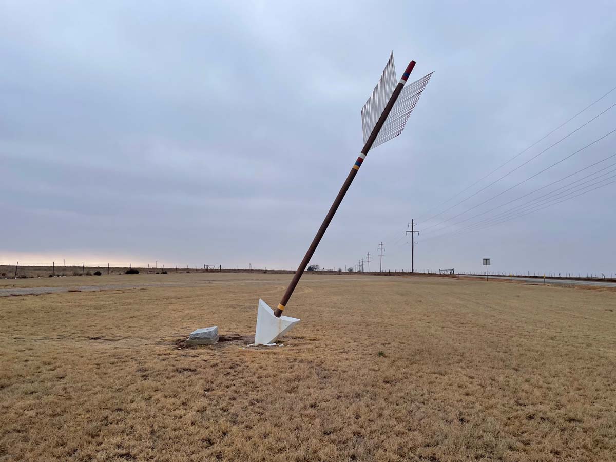 Quanah Parker Trail arrow at Tule Canyon, TX.