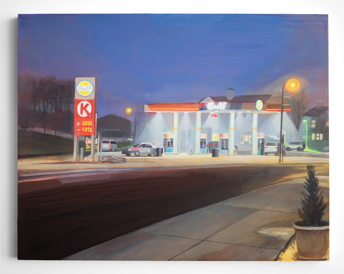 Nocturne of a road by Madeline Rupard.