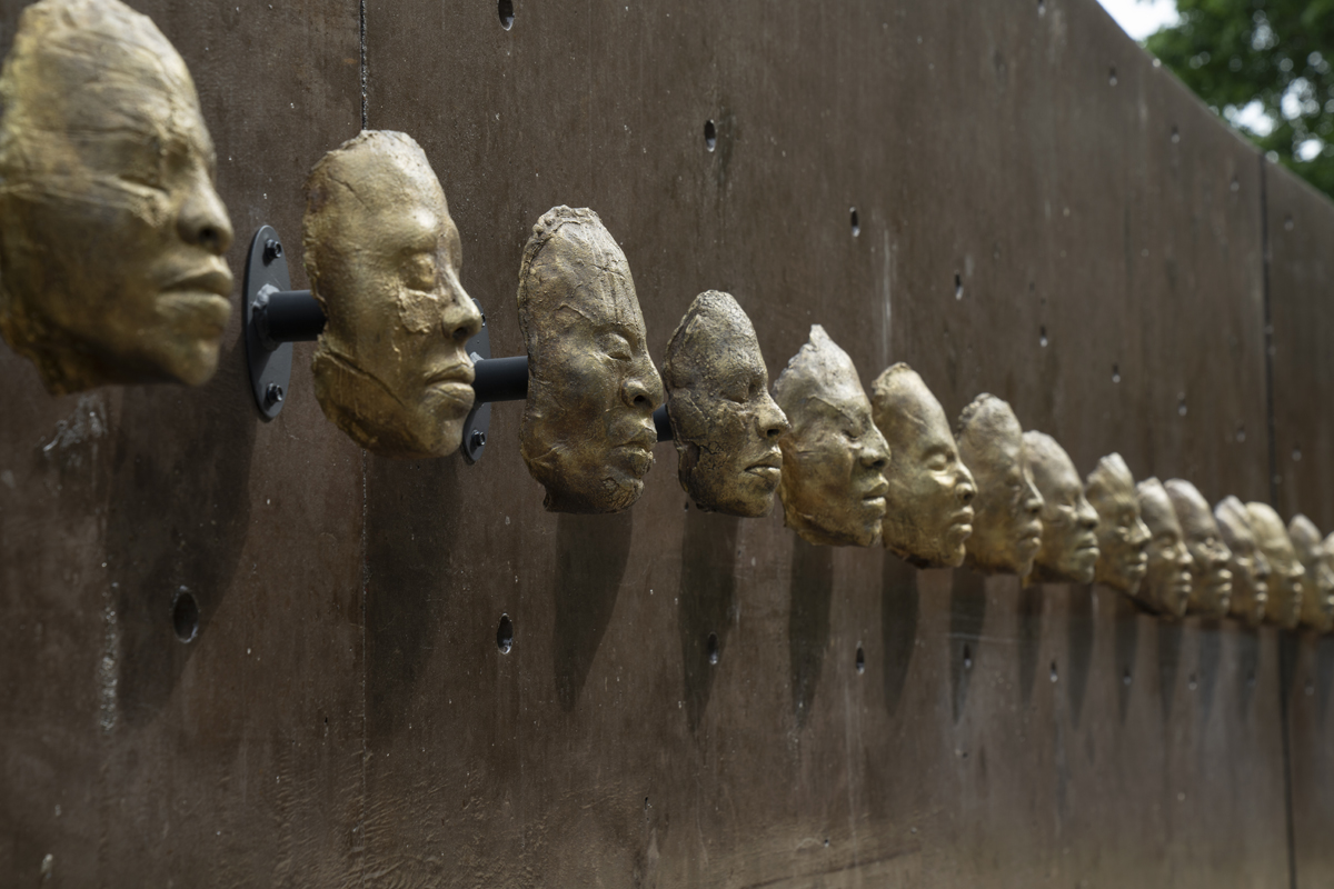 Installation view of a monumental installation by Nikesha Breeze.