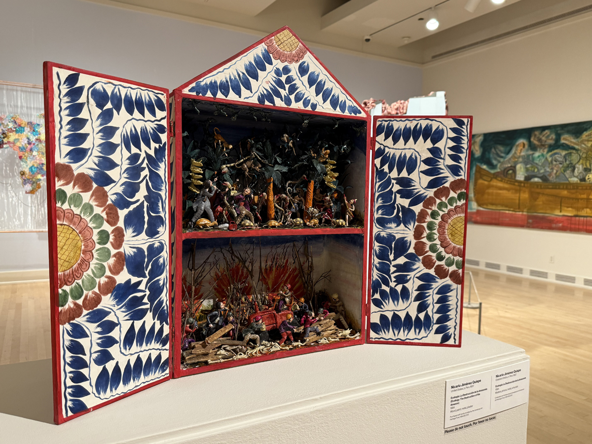 Artwork by Nicario Jiménez Quispe in Tierras Reimaginadas at ASU Art Museum.