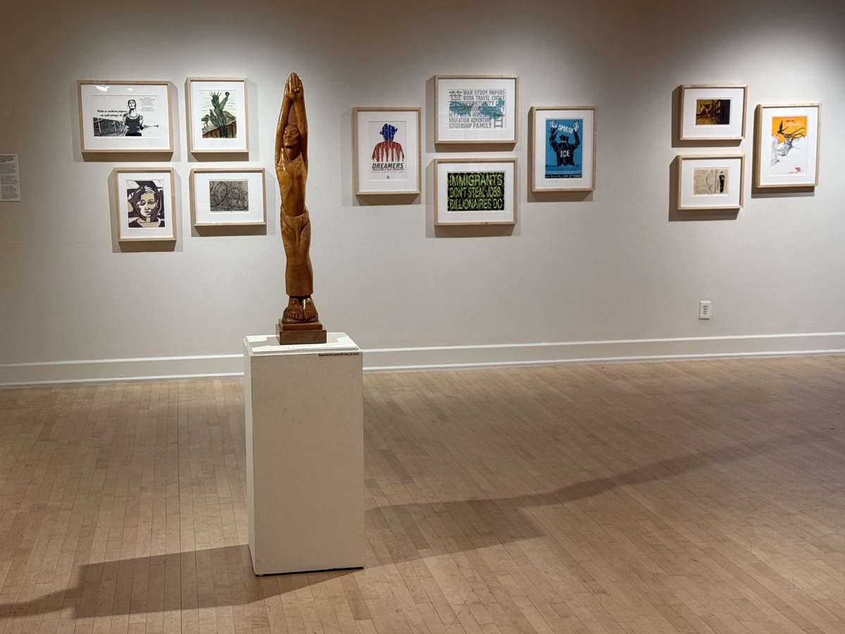 Installation view of Tierras Reimaginadas: Migration at ASU Art Museum.