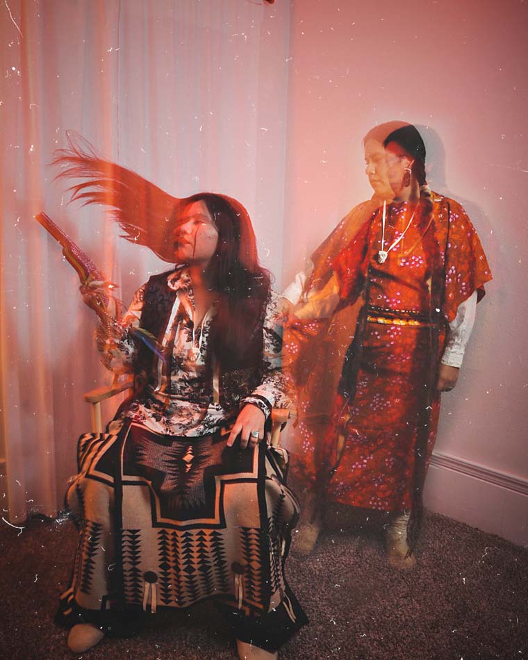 A long exposure photograph by Indigenous artist Carmen Selam