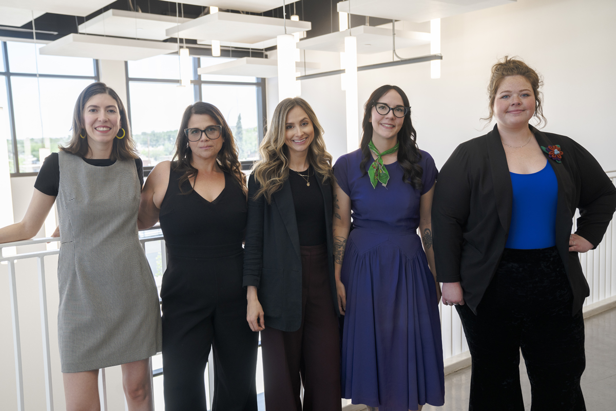 Group portrait of the staff of the New Mexico State University Art Museum.