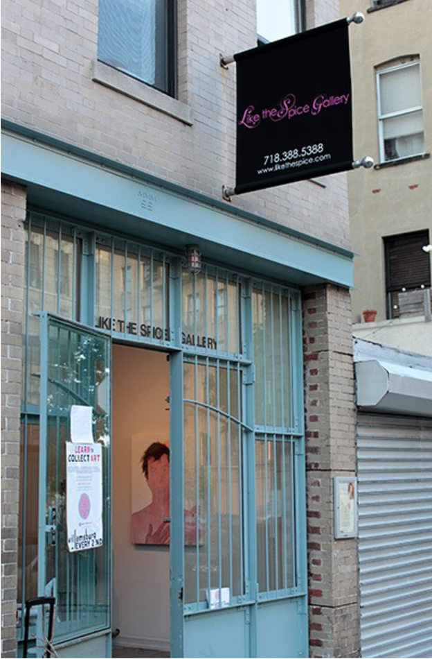 Exterior view of Like the Spice gallery, which operated in the late 2000s in Williamsburg, Brooklyn.