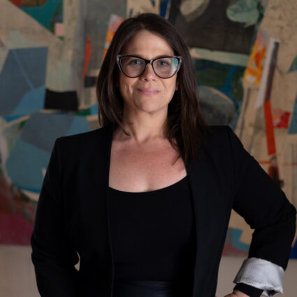 Portrait of New Mexico–based museum director and curator Marisa Sage.