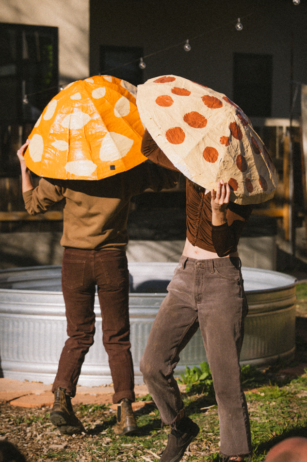 Mushroom performance art in Moab, Utah.
