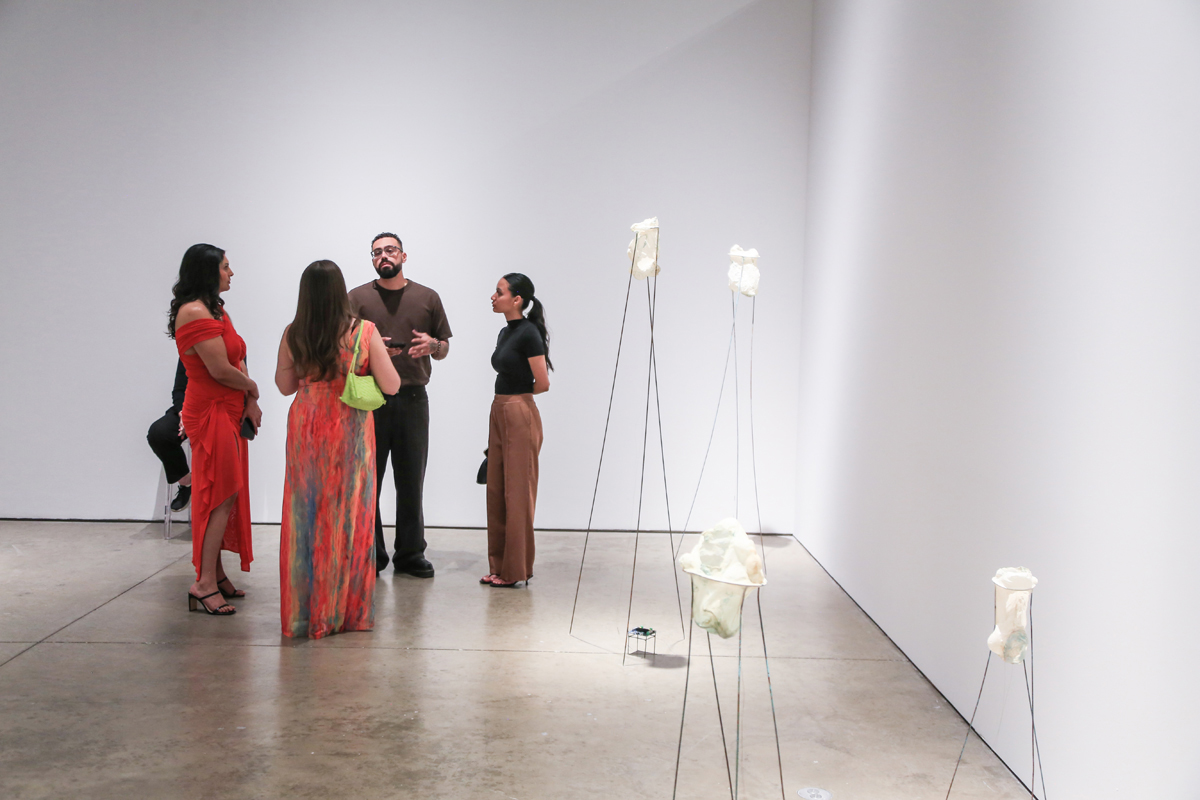 Installation view of artworks by Julianne Swartz in Tender Alchemy at Scottsdale Museum of Contemporary Art.