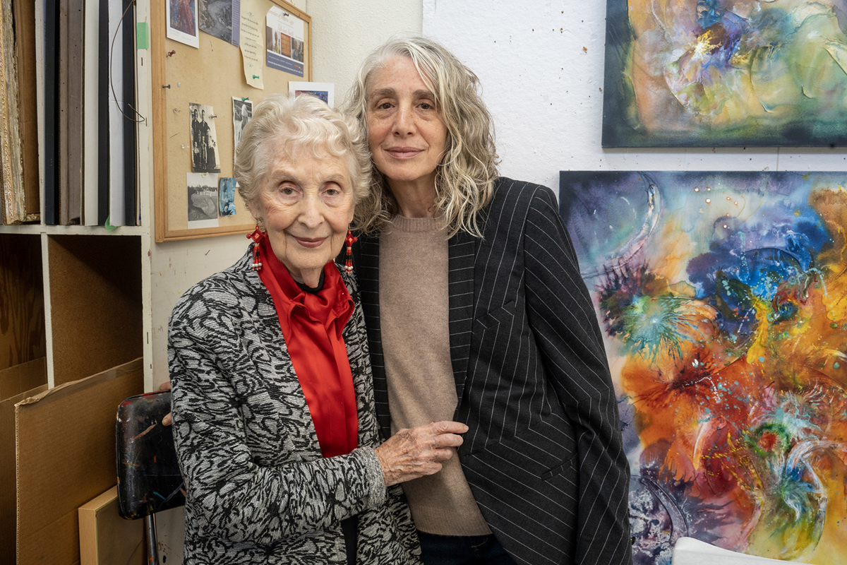 Portrait of mother-daughter artist duo Beth Ames Swartz and Julianne Swartz, who are featured in the joint show Tender Alchemy at SMoCA.