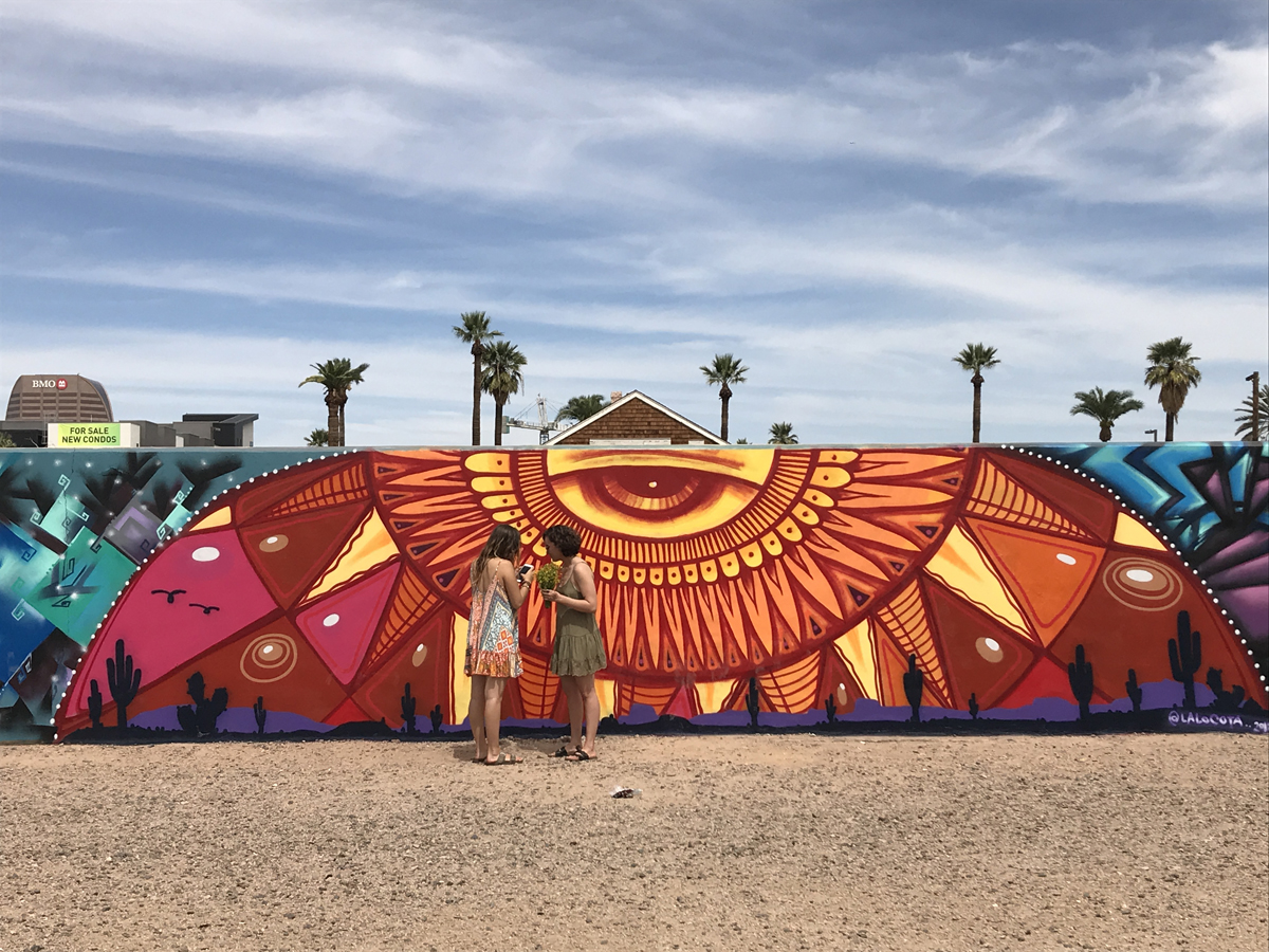 Mural by Lalo Cota in Phoenix, a city that is currently overhauling its mural directives.
