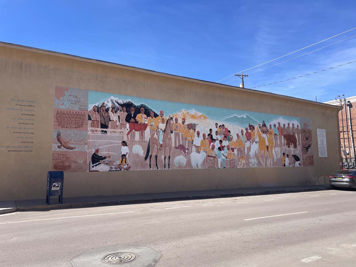 Be Sargent, Navajo Code Talkers' Mural, 2005, in downtown Gallup.