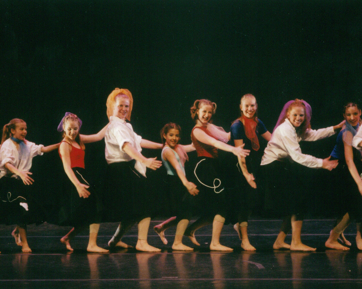 Historical photo of an early Keshet Dance Company performance in Albuquerque.