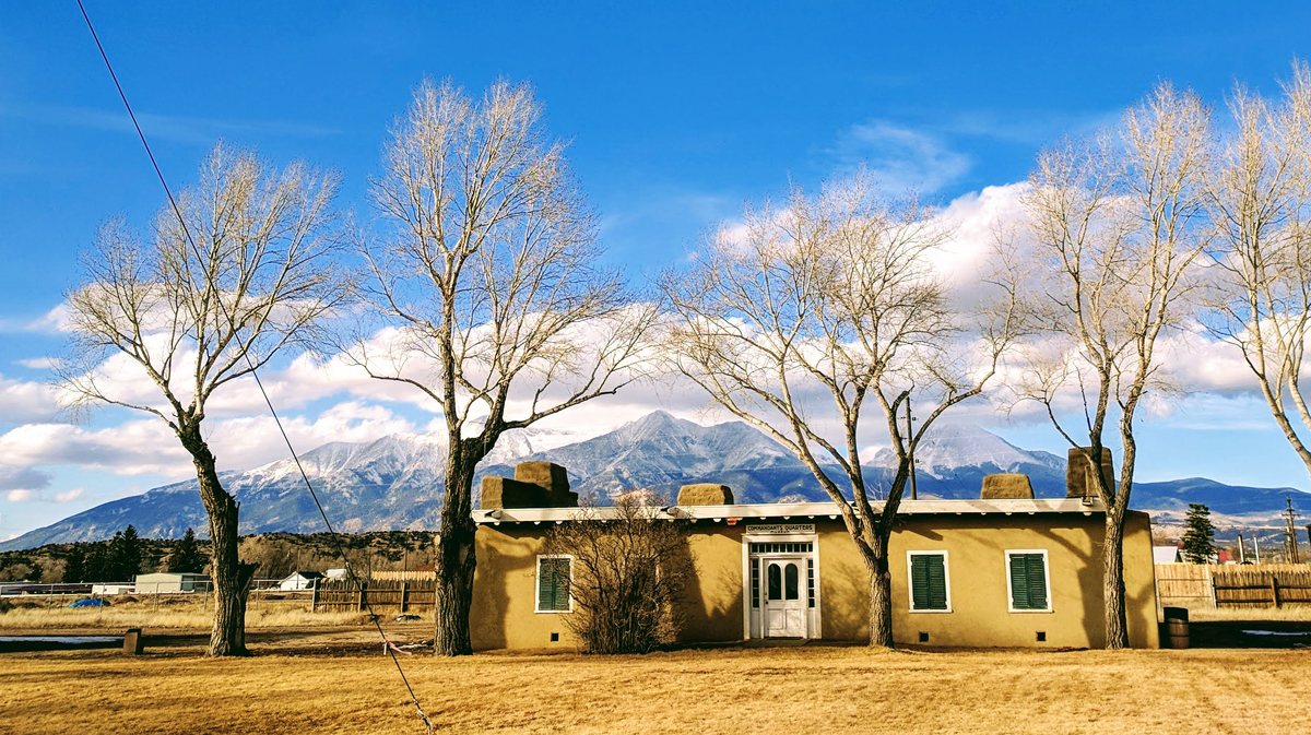 View of Fort Garland Museum & Cultural Center in Fort Garland, Colorado, one of the hosts of Unearthing Futures.