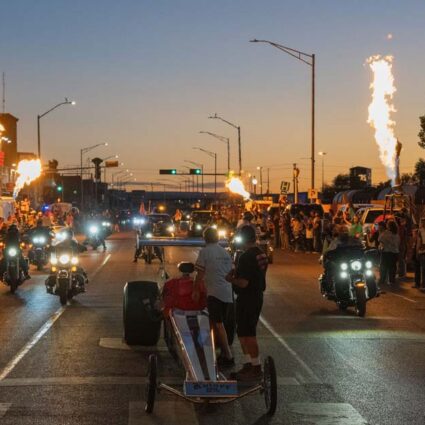 A scene from Gallup’s Tunnel of Fire, part of the Route 66 Rides festival.