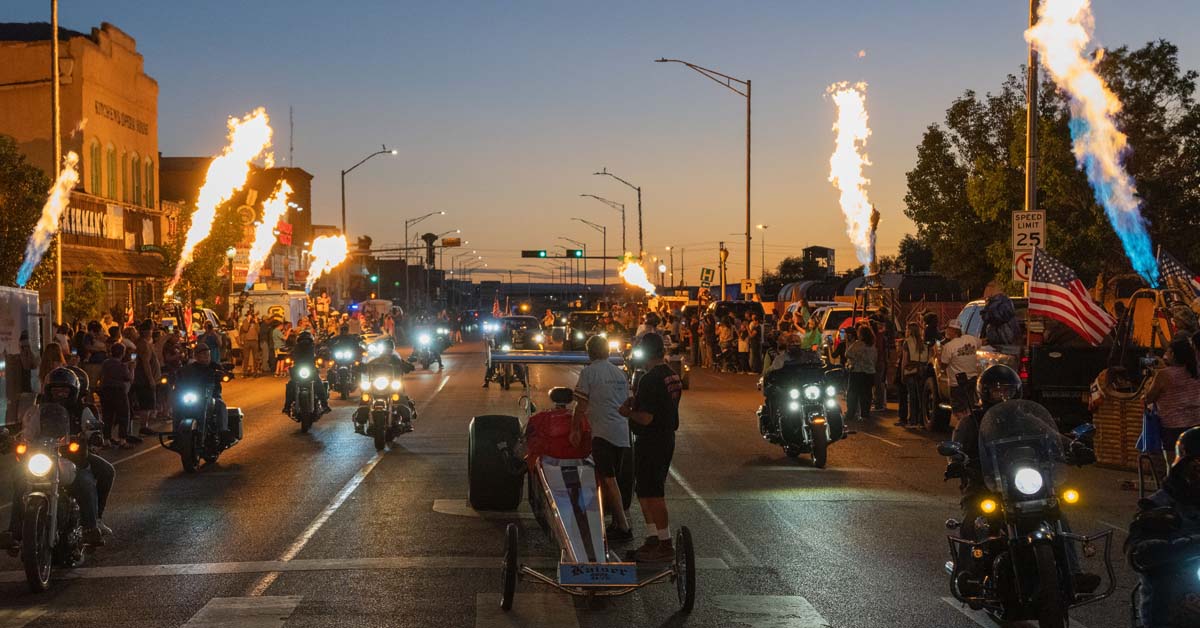 A scene from Gallup’s Tunnel of Fire, part of the Route 66 Rides festival.