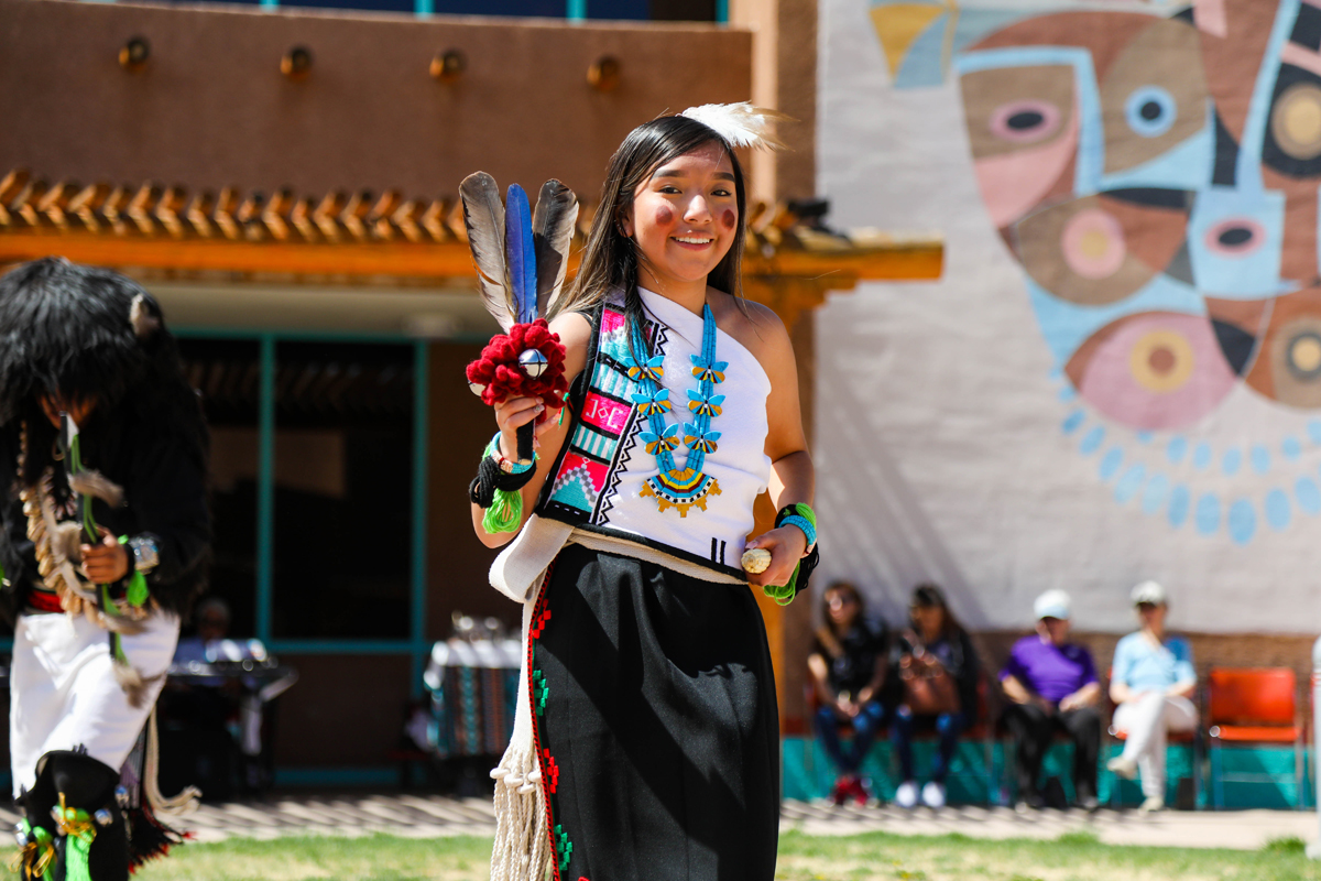 Native dancer at the Indian Pueblo Cultural Center.