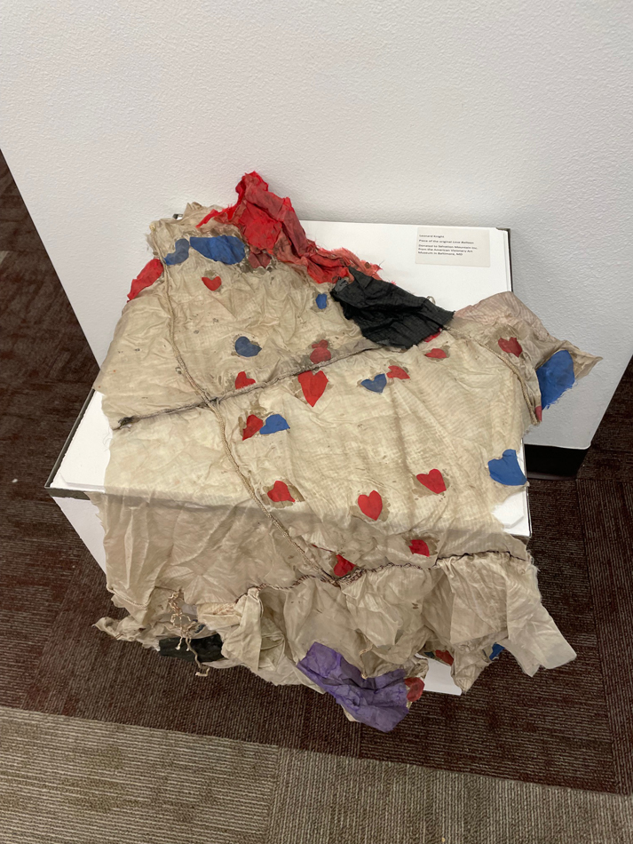 Scrap of a hot air balloon sculpture by Leonard Knight, the artist behind Salvation Mountain.