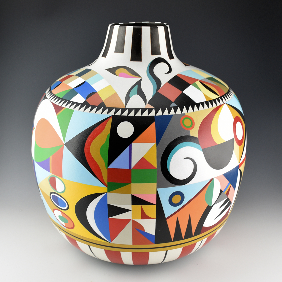 Artwork by Les Namingha at King Galleries, Santa Fe and Scottsdale.