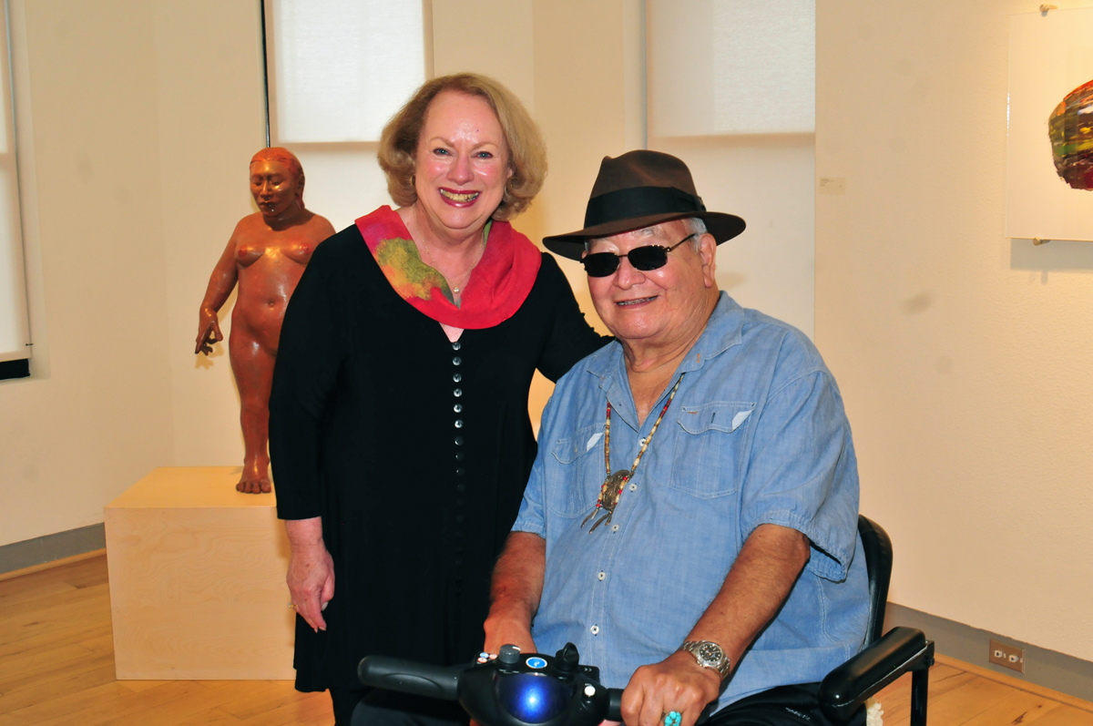 Sandy Zane with N. Scott Momaday in Santa Fe.