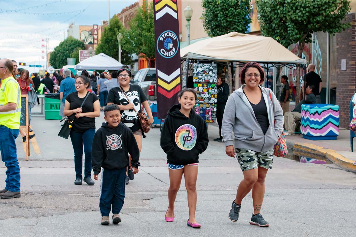 Visitors at the Gallup Arts Crawl
