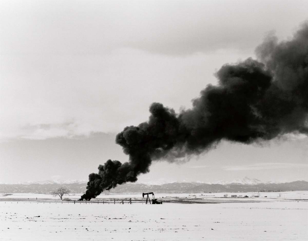 Robert Adams, <i>Burning Oil Sludge, Boulder County, Colorado</i>, 1974, gelatin silver print