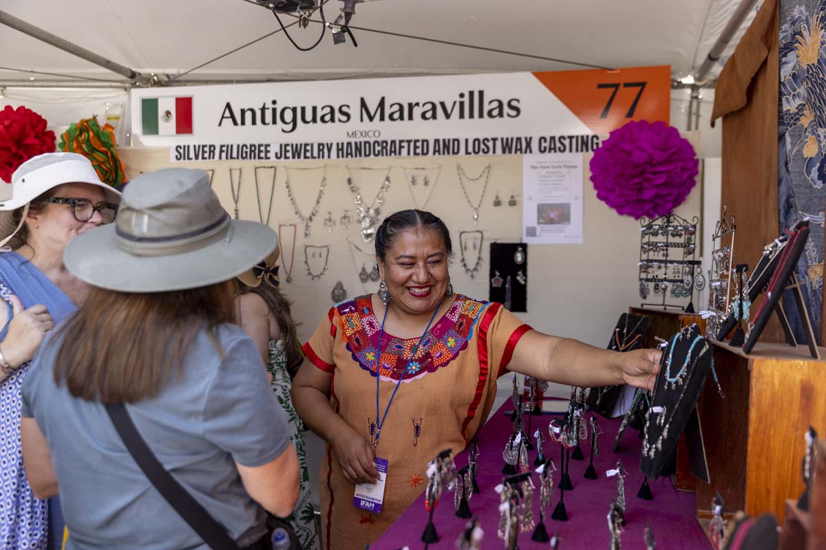 Booths at the International Folk Art Market