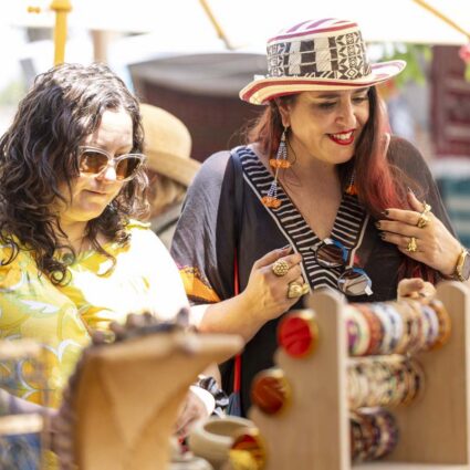 Booths at the International Folk Art Market