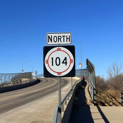 photo of start of State Road 104 in Tucumcari, NM