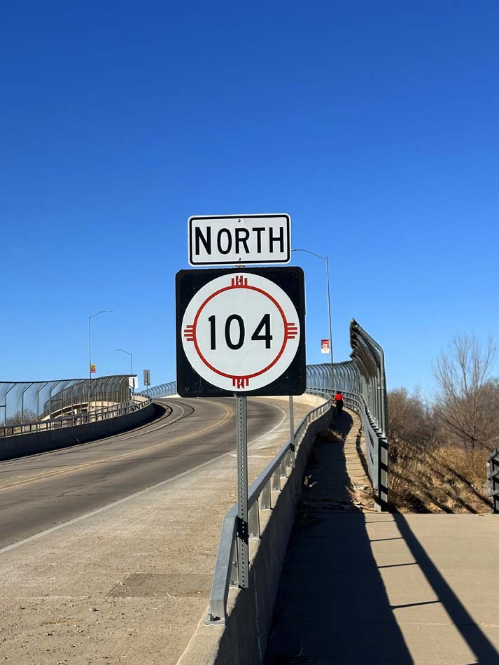 photo of start of State Road 104 in Tucumcari, NM