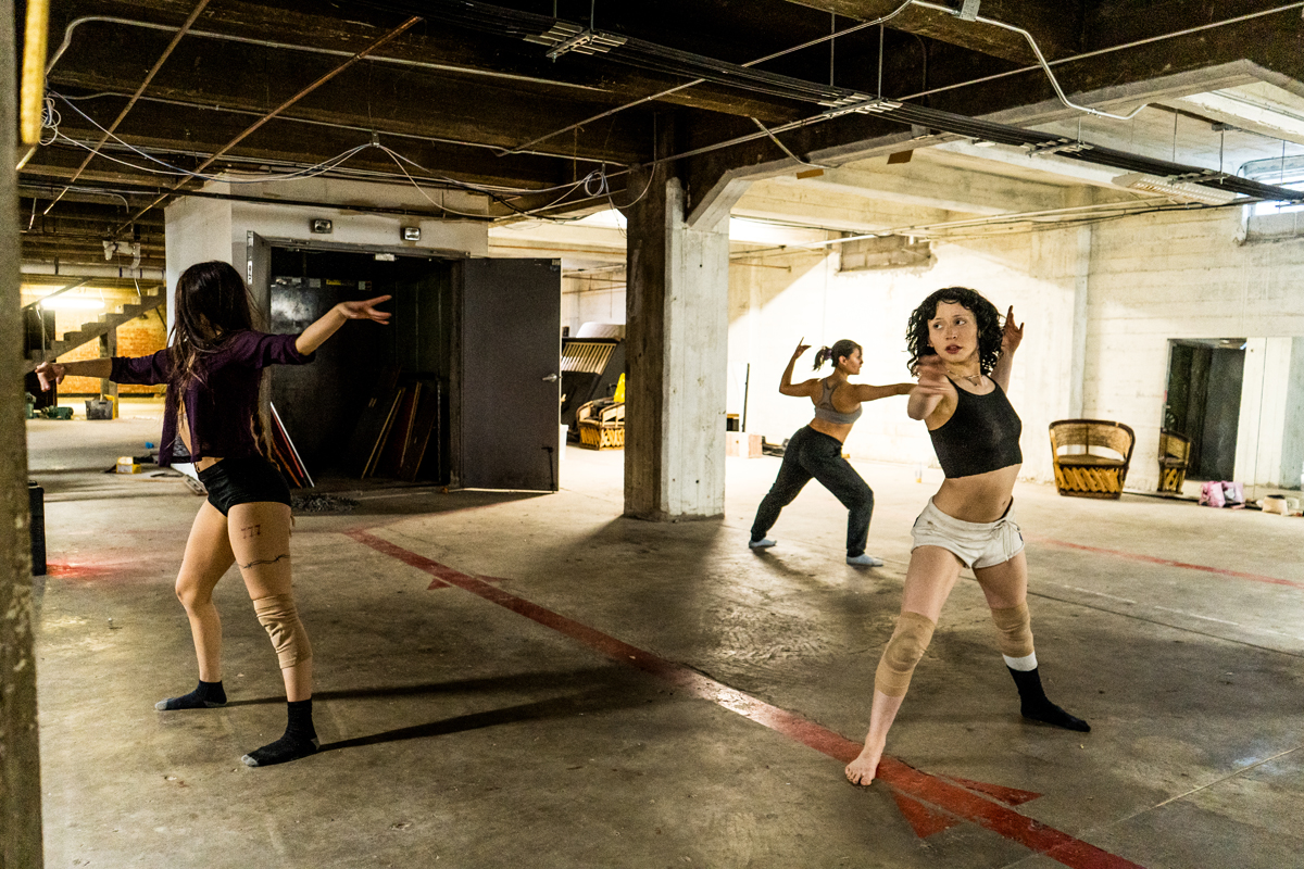 Dancers rehearse for the inaugural performance of interdisciplinary collective Exit in El Paso, Texas.