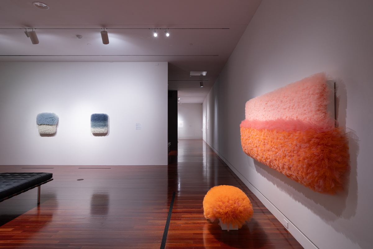 Installation view of a solo exhibition by Ana María Hernando at Colorado Springs Fine Arts Center.