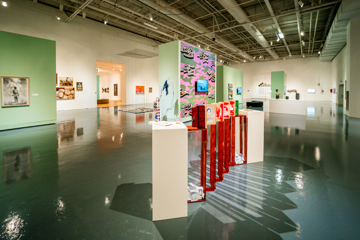 Installation view of the Border Biennial 2024 at El Paso Museum of Art.