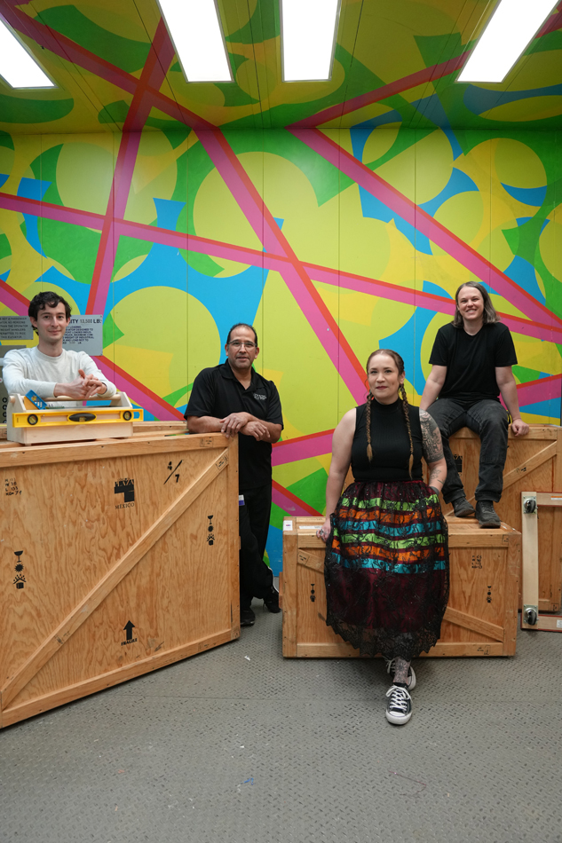 Behind-the-scenes portrait of the registrars at El Paso Museum of Art, El Paso, Texas.