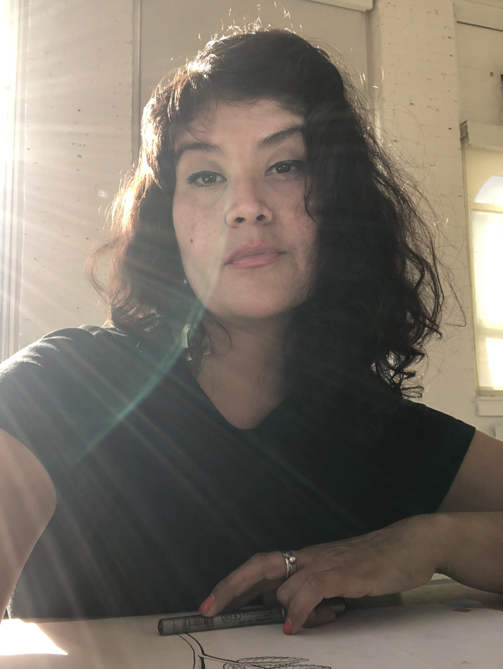 Portrait of Navajo and Chicana artist Nanibah Chacon, who is featured in the 2026 Whitney Biennial.
