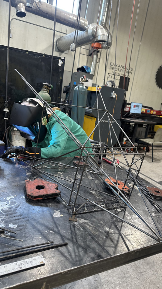 Whitney Biennial artist Nanibah Chacon at work in her studio.