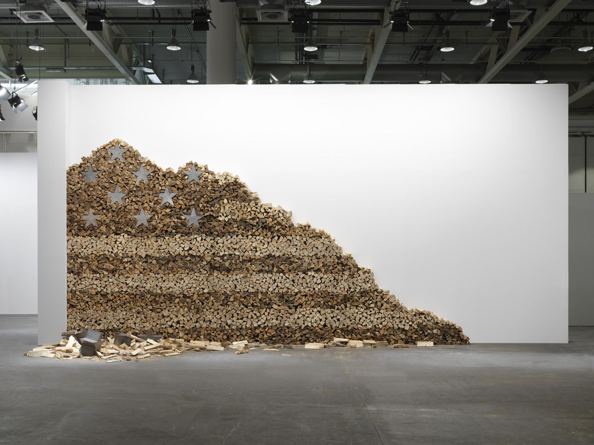 An installation by Danh Vo in Chase a Crooked Shadow at The Warehouse Dallas.