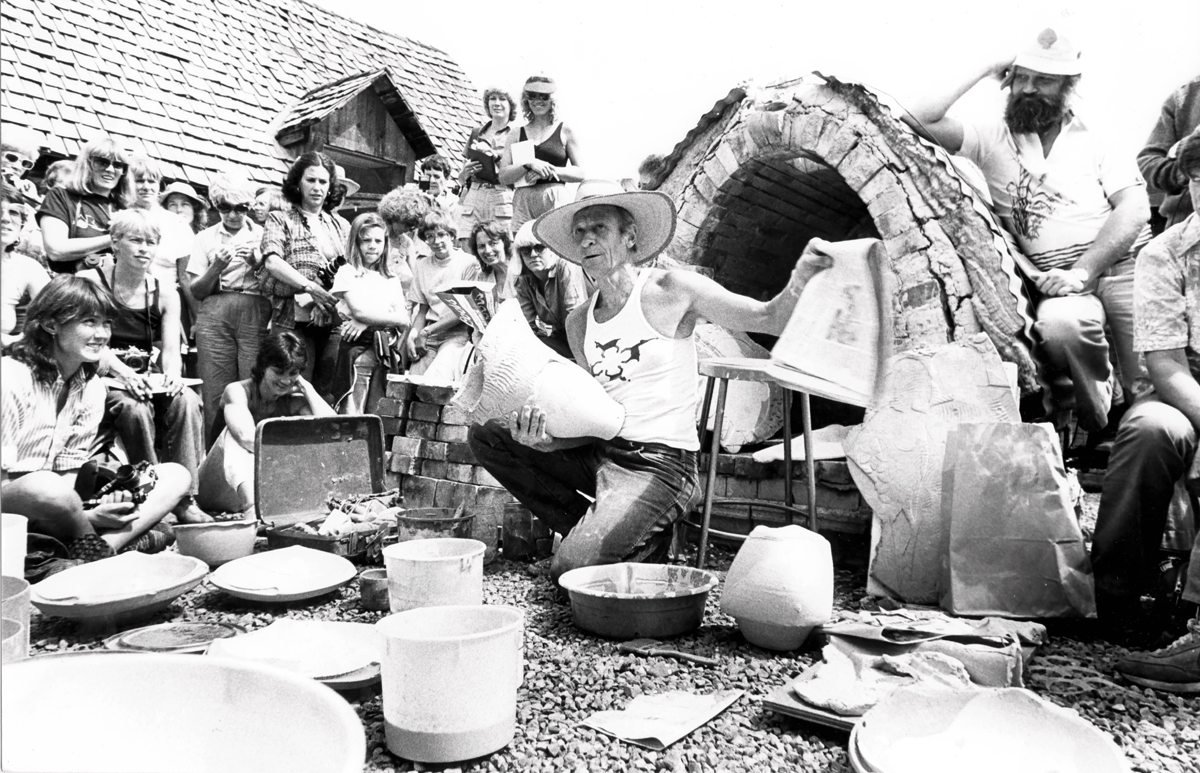 Portrait of ceramist Paul Soldner, founder of Anderson Ranch Arts Center in Snowmass Village/Aspen, Colorado.