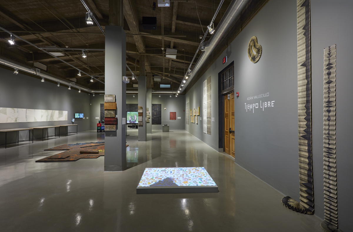 Installation view of an exhibition at Rubin Center for the Visual Arts in El Paso, Texas.
