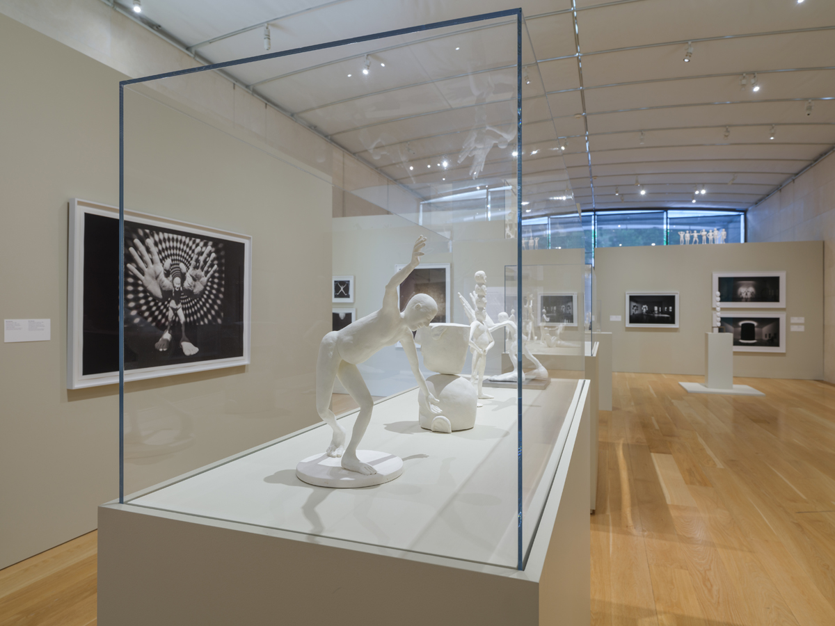 Installation view of a sculpture show at Nasher Sculpture Center.