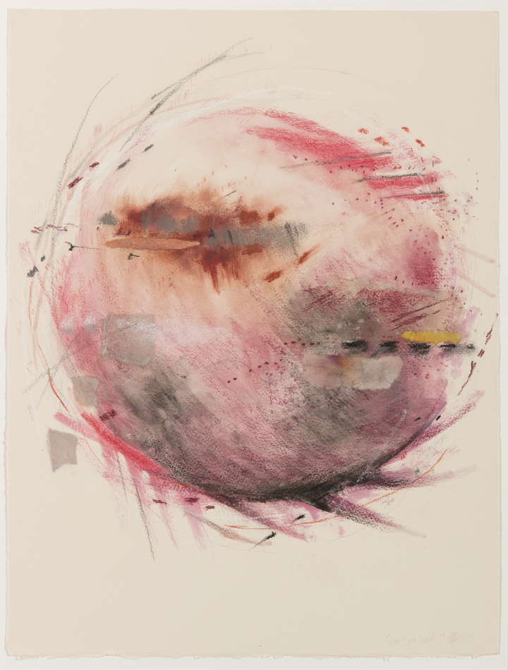 Semiabstract early painting by Emmi Whitehorse at the Wheelwright Museum in Santa Fe.