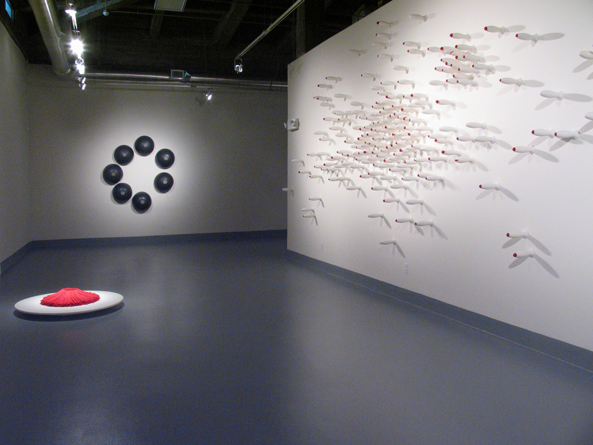 Installation view of Multiplicity ceramics group show at Rubin Center for the Visual Arts in El Paso, Texas.