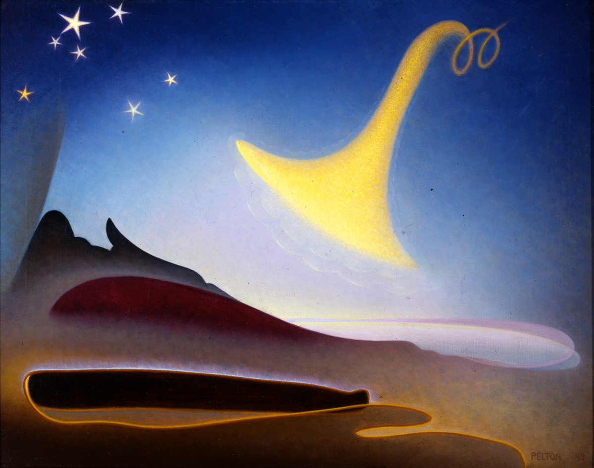 Oil painting by Agnes Pelton.