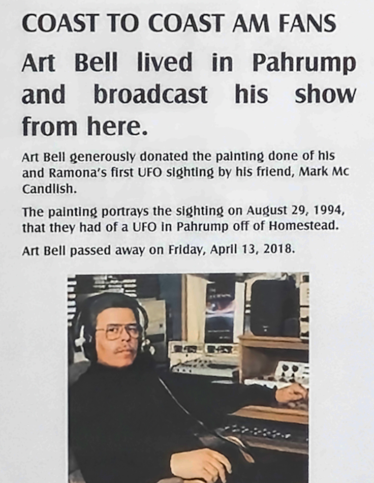 News story about Art Bell of Pahrump, Nevada.