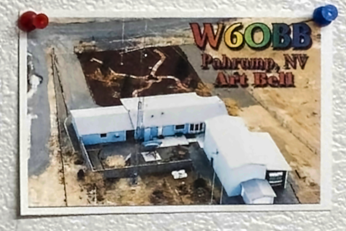 Postcard of Art Bell's home in Pahrump, Nevada.