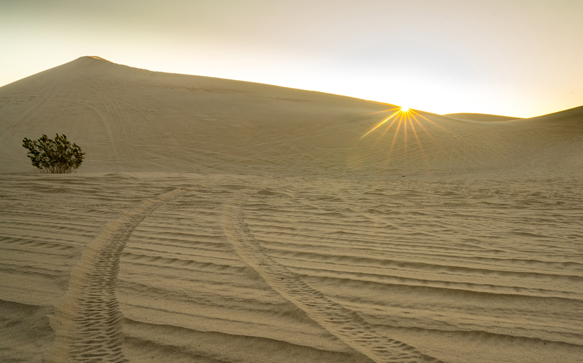"Poof dirt" landscape near Pahrump, Nevada.