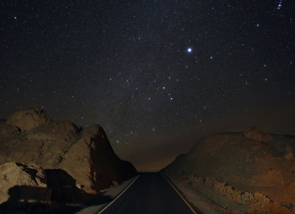 The landscape near Pahrump, Nevada.