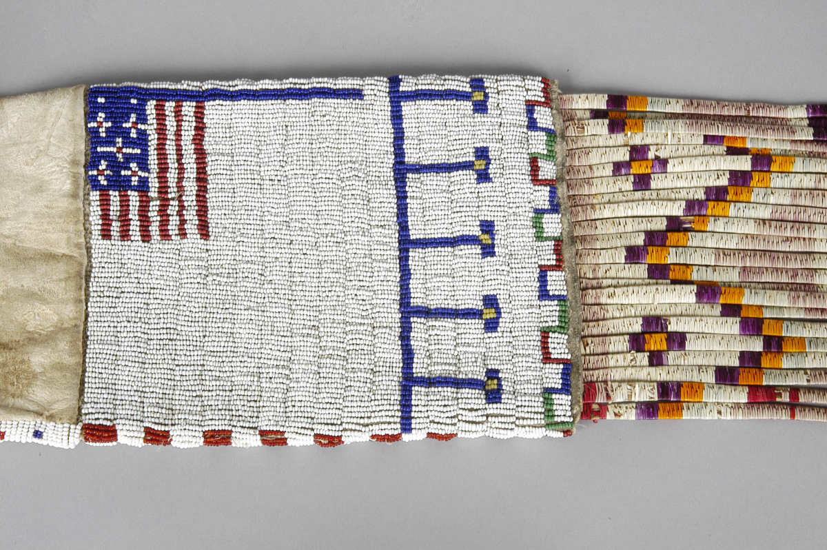 Lakota bag with an American flag motif.